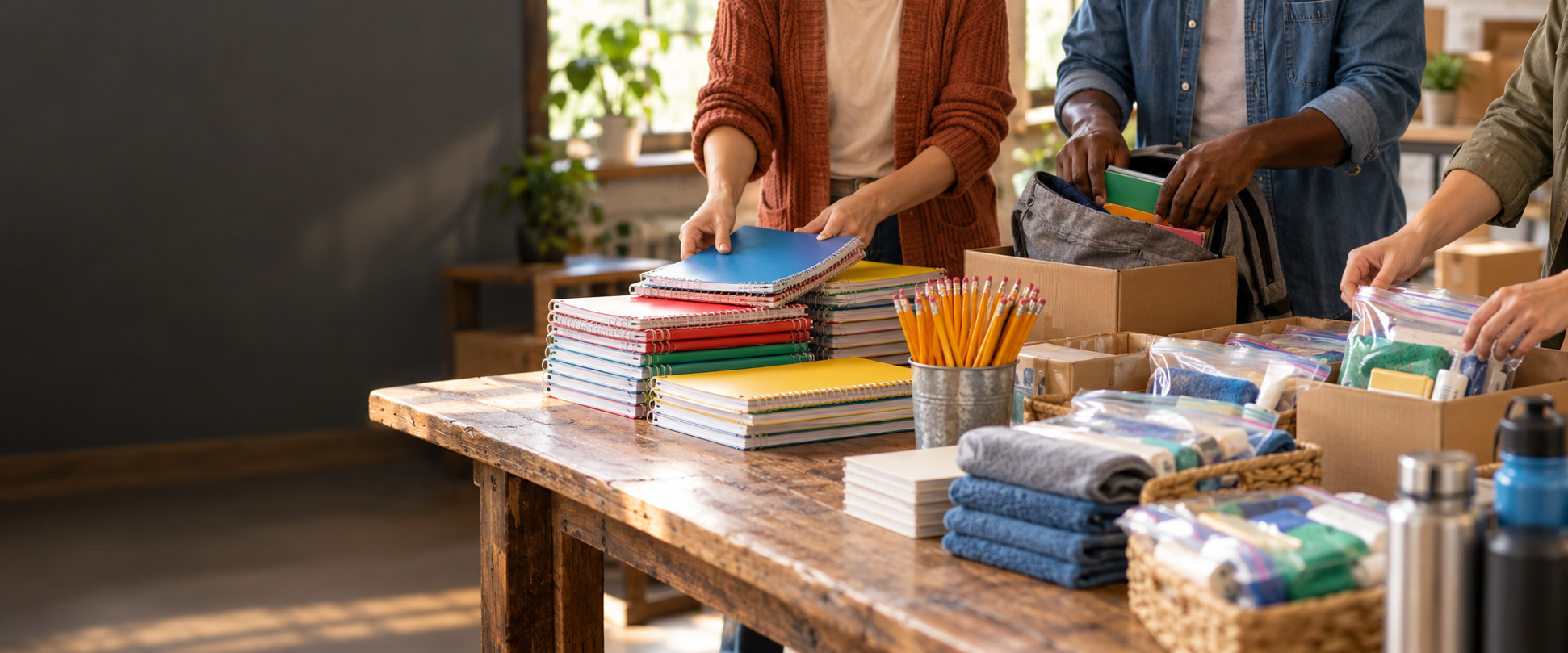 Illustrative supplies prepared for community support